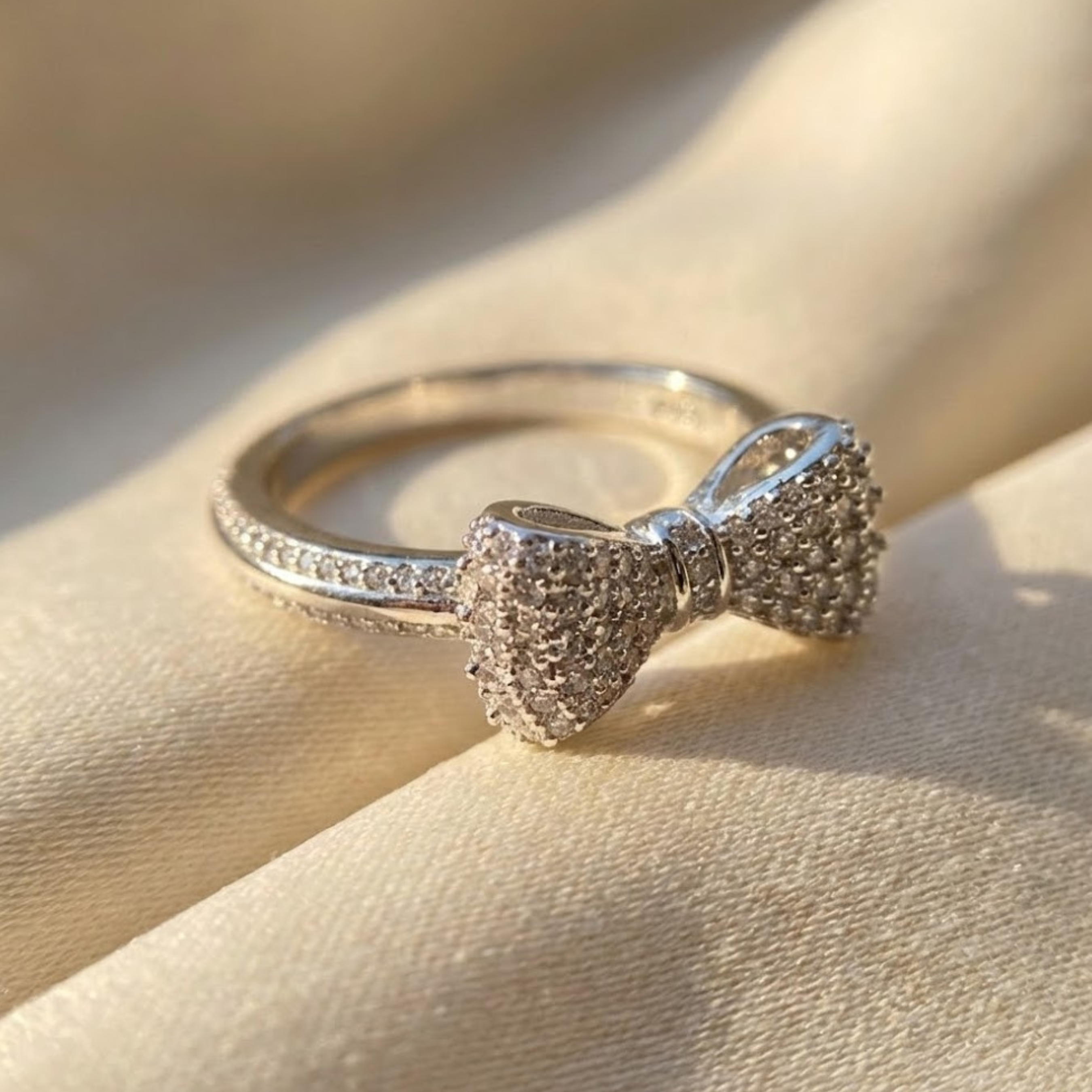 טבעת פפיון  זירקוניה כסף 925