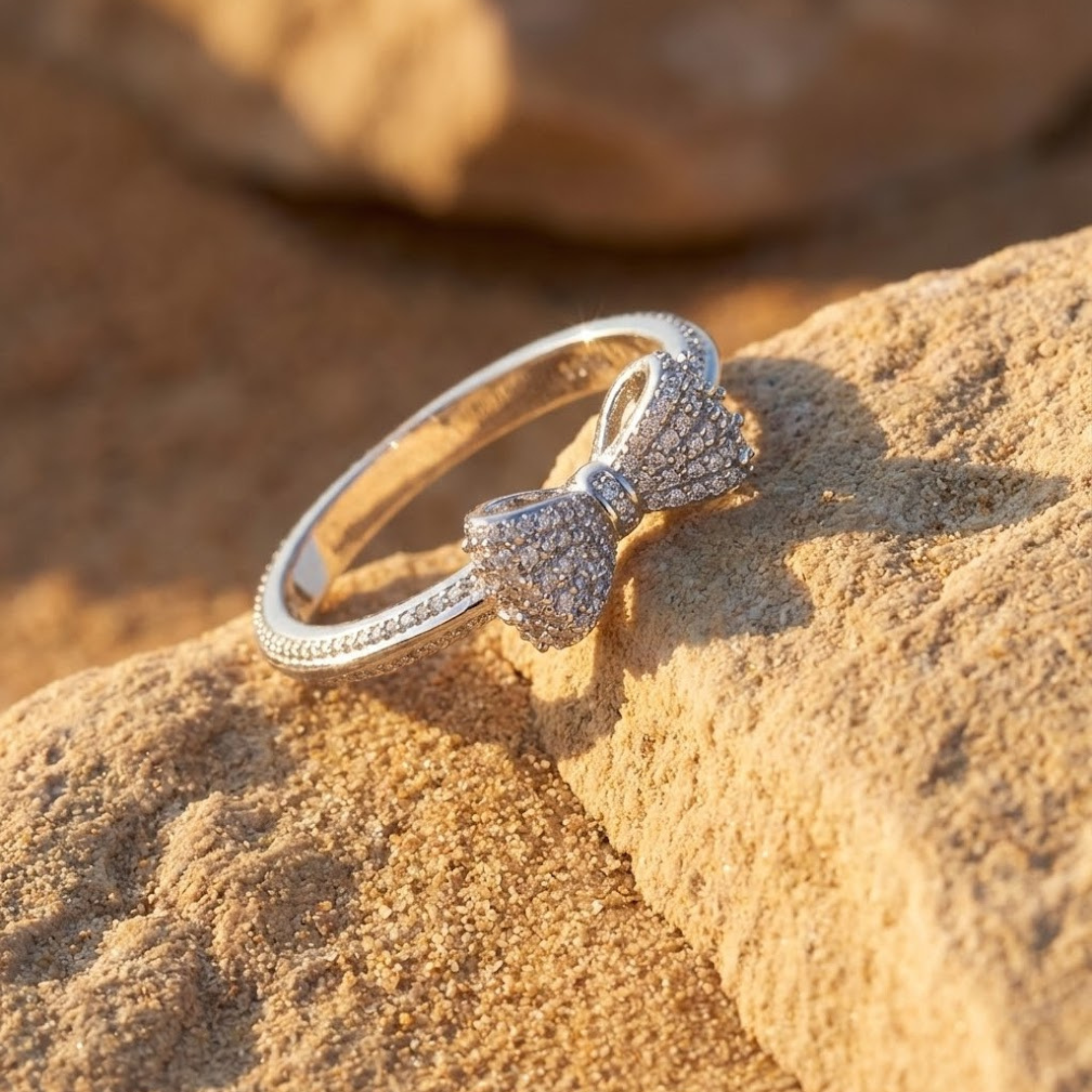 טבעת פפיון  זירקוניה כסף 925