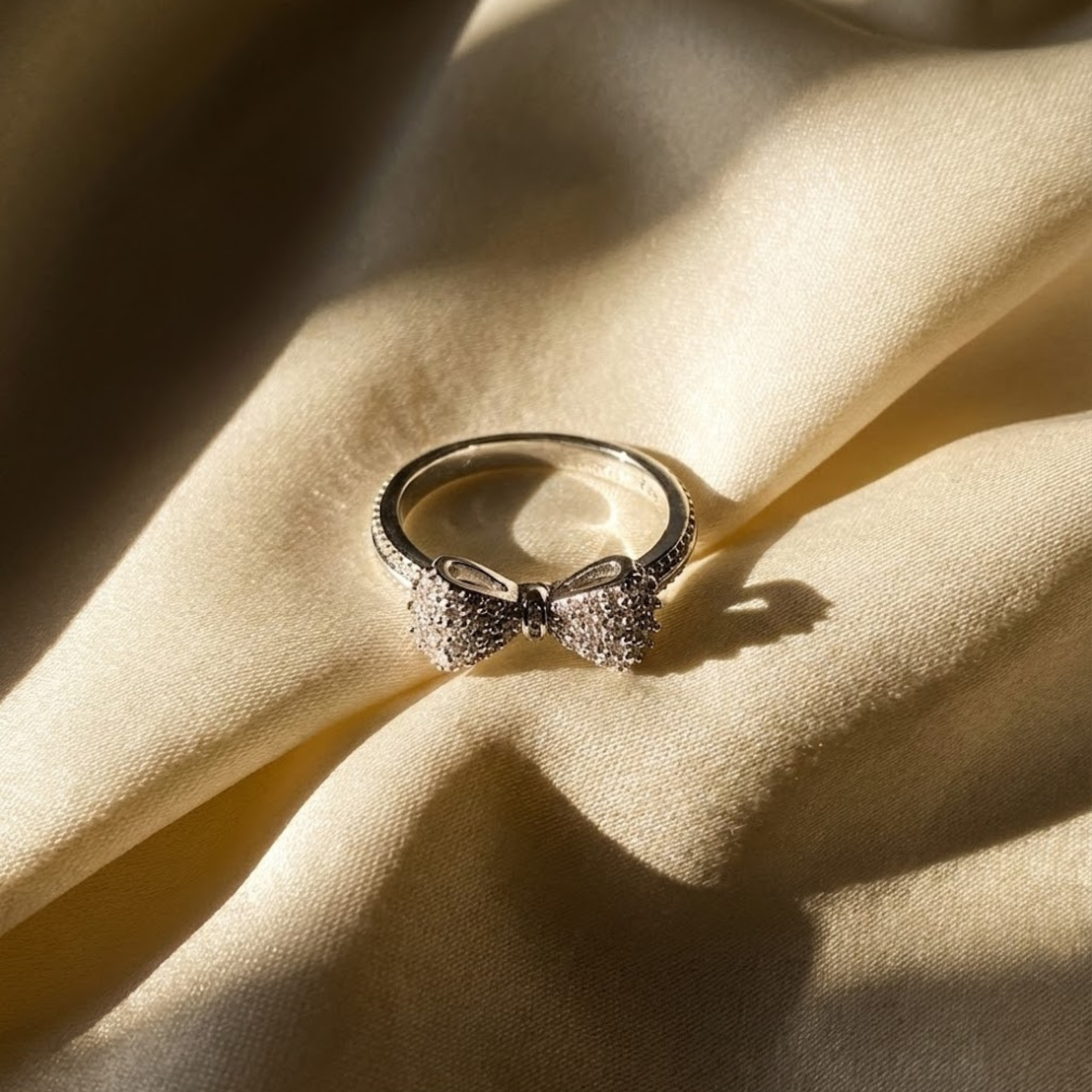 טבעת פפיון  זירקוניה כסף 925