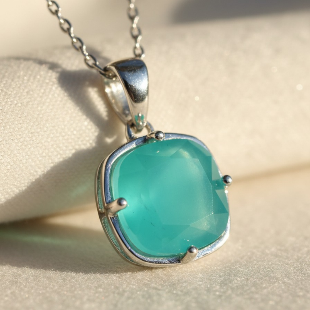 תליון כסף 925 עם אבן אגט טבעית